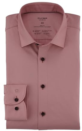 OLYMP Övertröja för män, långärmad nivå fem 24/seven, single jersey, 462 nivå-5-jerseytröja 03, 18 New York Kent, Mauve 93, 44 SE