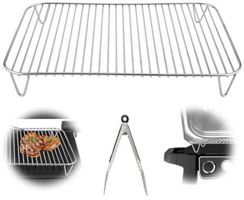 Rejilla antiadherente para Ninja Woodfire Barbacoa eléctrica y ahumadero, accesorios de parrilla compatibles con Ninja Woodfire OG701 OG751 parrilla al aire libre, lavable en lavavajillas (1 unidad)