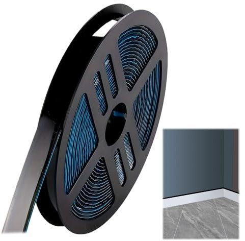 Bathroom Sealant Tape,1 Pcs Black Silicone Sealant Waterproof,8MM Bath Sealant Strip Self Adhesive Caulk Tape for Ceramic Tile Bathtub Decorative Strip Stove Sink Bathroom Bathroom Corner Floor(6M)