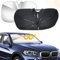 Qoosea Parasole per Parabrezza, Pieghevole Parasole per Auto per la Parabrezza Anteriore per Auto Protezione Raggi UV, Copertura per Parabrezza con Morsetto di Fissaggio per Camion SUV -55 * 31