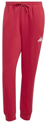 adidas Men's Essentials Feelcozy Fleece Pant, Active Maroon/White, 3XL