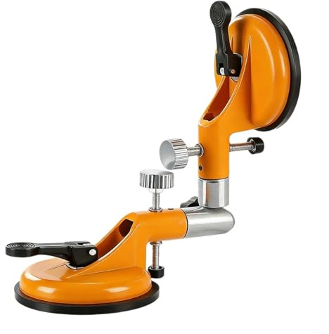 TONIXY Herramienta fijadora de huecos de suelo ajustable con succión al vacío para instalación de losas de piedra, kit naranja de 44,5 cm para contratistas y bricolaje (90 grados)