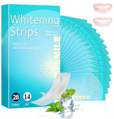 28 Strisce Sbiancanti Denti Professionali, Kit Sbiancante Denti, Rimuovere Rapidamente Le Macchie, riduce efficacemente lo scolorimento dei denti, Per Sorriso Bianco E Luminoso