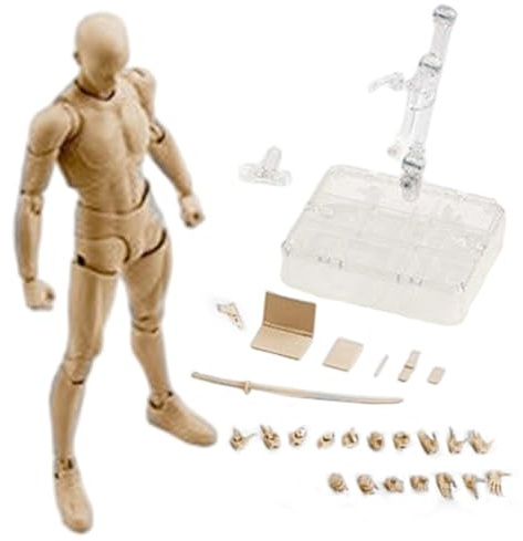 Actionfigurer poserbar hudfärg PVC tom actionfigur kropp med tillbehör gör-det-själv