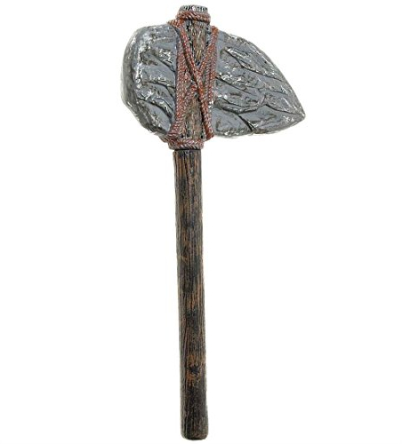 NET TOYS Hache en Pierre Hache de l'âge de Pierre Hache âge de Pierre haches Hachoir préhistoire haches Imitation d'arme Accessoires déguisement Homme préhistorique Homme de Néandertal Carnaval