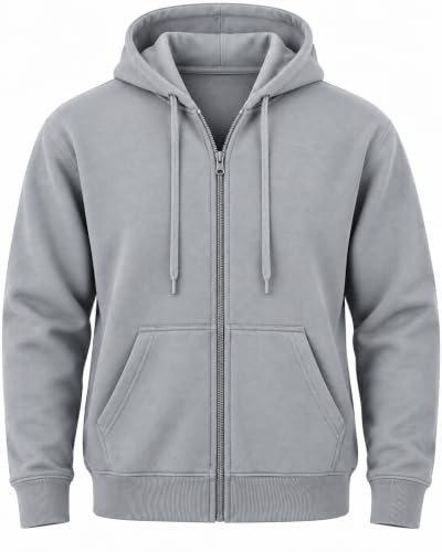 True Face Men's Hoodie Classic | Comfortable Zip-Up Hooded Top | Long Sleeve Jacket with Ribbed Cuff | Ideal Weekend Wear