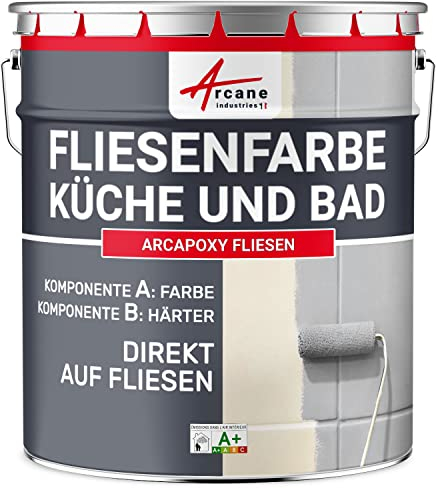 VERNICE PER PIASTRELLE CUCINA E BAGNO - ARCAPOXY PIASTRELLE - Bianco Crema - RAL 9001 - ARCANE INDUSTRIES