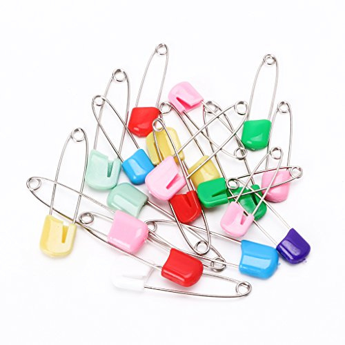 MYhose Épingles de sécurité 20 pièces bébé Nourrisson Enfant Nappe épingles à Couches Support de Verrouillage de sécurité coloré Multicolore