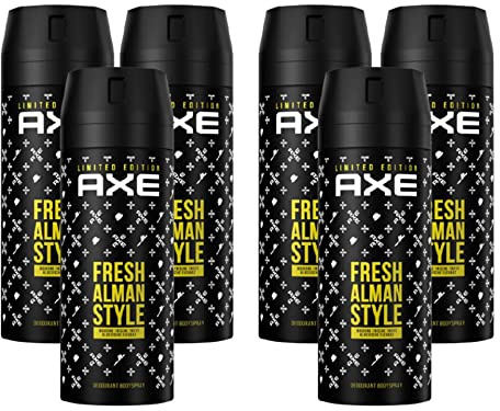 AXE Bodyspray Fresh Alman Style Limited Edition | 6 x 150 ml herrdeo | Deodorant utan aluminium | män män och män deodorant | 48 h skydd med Fragrance Boost Technology