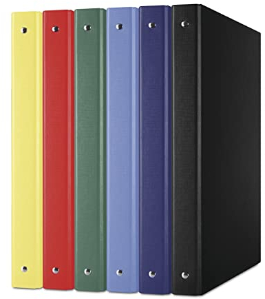 DONAU 3733001PL-99 Ringbuch/Farbig Sortiert | 4-O-Ring-Mechanik 20mm DIN A4 Ringordner Pappe/Kunststoff | Aus 1,9 mm dickem Karton mit öko PP 100µ | 10er Packung