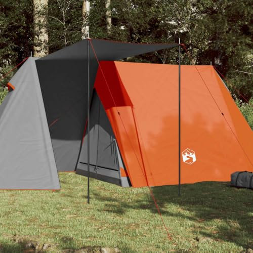 Tino Tech Tenda da campeggio per 3 persone, per esterni, 465 x 220 x 170 cm, antivento, da campeggio, per famiglie, festival, grandi tende da lancio per famiglia, trekking, in poliestere e PE, grigio