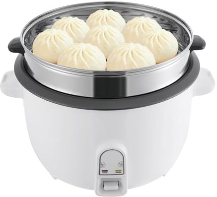 Cuiseur à riz, cuiseur à riz de grande capacité avec cuiseur vapeur et pelle, cuiseur à riz électrique 1900 W, cuiseur à riz professionnel de 13 l pour cuisine, hôtel, restaurant, buffet, banquet