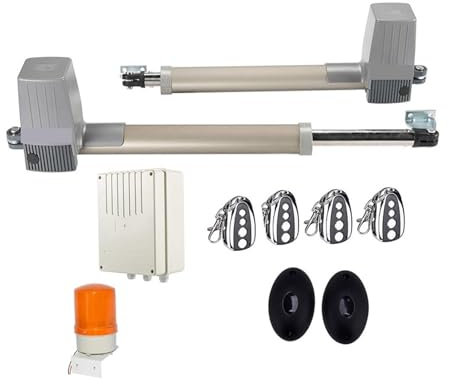HEALBYBLE Actionneur de Porte Solaire à Double Bras, 300KG, 2.5 mètres, opérateur Automatique de Porte battante, ouvre-Porte électrique 24vdc,ConçU pour Un Service Durable(Kit4)