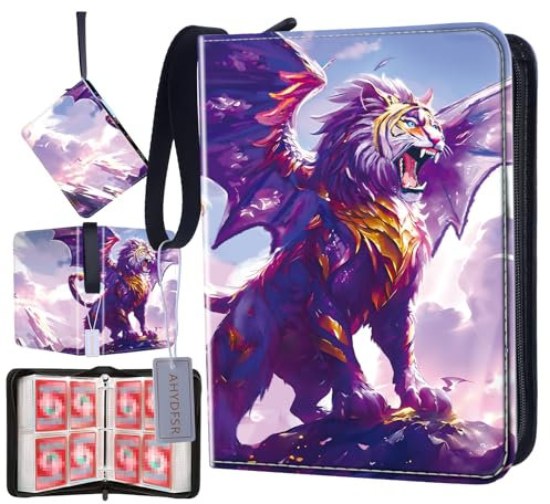 Album Carte, Raccoglitore Carte, Album di Carte Collezionabili 480 Carte, PU Album carte con Cerniera