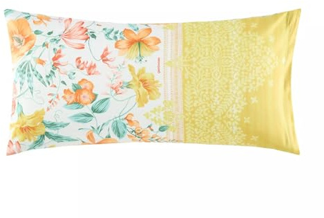 BASSETTI Casablanca Kissenhülle zu Bettwäsche aus 100% Baumwollsatin in der Farbe GELB Y1, Maße: 40x80 cm - 9332172