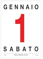 Blocco Murale Mezzo Ministeriale Verticale - Calendario da Parete con Stampa a 2 Colori - Elegante e Pratico per Casa e Ufficio 10,5x15cm