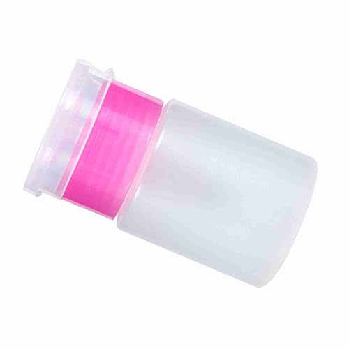 Asixxsix Presspumpsdispenser, Nagellackborttagare, Alkohol, Flytande Rengöringsmedel, Plastflaska för Manikyr, Nagelsalong (Rosa)