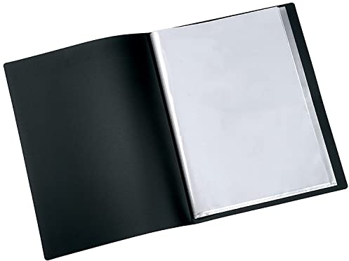 Q-Connect KF01265 Sichthüllenmappe Panorama - 20 Hüllen, schwarz