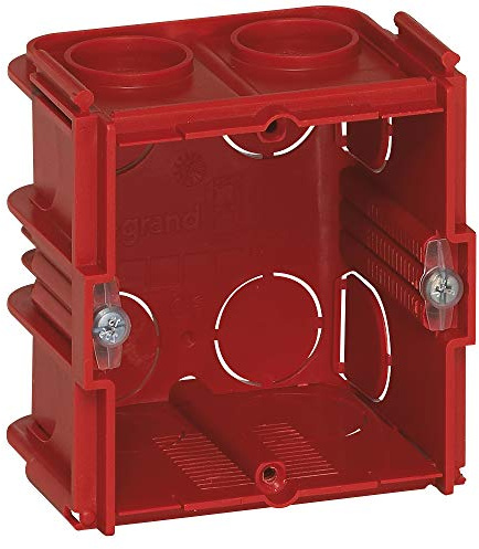 Legrand 080161 Boîte MonoPoste Batibox Maçonnerie Carrée Associable, 60mm Profondeur, Lot de 1