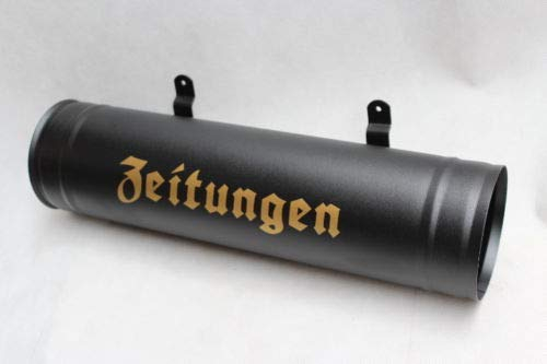 Rouleau à journaux, boîte à journaux, couleurs au choix, résistant aux intempéries et aux UV (noir)