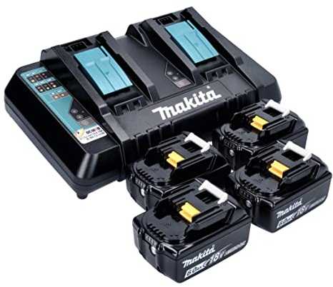 Set de batterie Li-Ion 18V (4x 6,0Ah) + chargeur