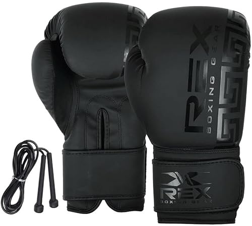 REX Sports Boxing gloves Muay Thai Pad gloves Sparring gloves MMA and Kick Boxing 02-08 OZ for Kids and 10-16 OZ for Adults (12)