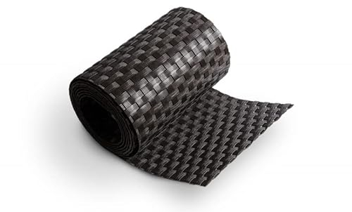 Jet-Line Strisce per recinzione, marrone scuro, 255 x 19 cm, in polyrattan, strisce frangivista, pellicola per recinzione, in polyrattan, di alta qualità