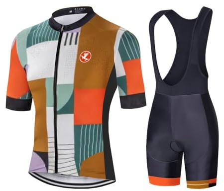 UGLY FROG 2025 Stoff-Upgrade - Milchfaser Rennrad MTB Herren Jungen Radtrikot Atmungsaktive Fahrradbekleidung Set Trikot Kurzarm + Radhose mit Sitzpolster für Radsport DEHerren25