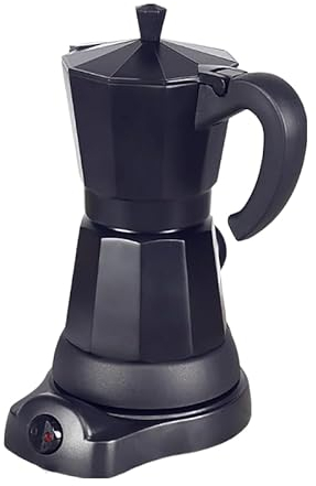 InSyoForeverEC Cafetera Eléctrica 300ML para 6 tazas con Fondo separado Espresso Cafetera Moka Coffee Machine color negro