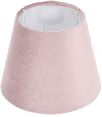 Housoutil Abat-jour en Velours Rose Élégant et Simple, Compatible E27/e14, Tissu de Velours, Apporte Style et Personnalité, pour Étude ou Hôtel