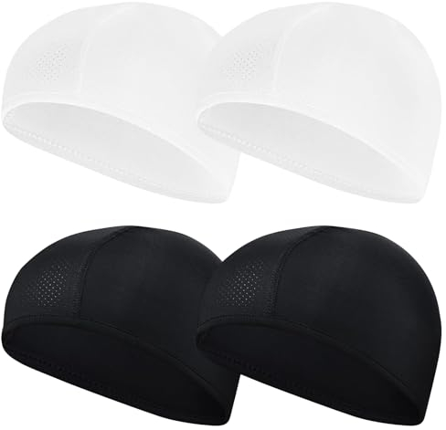 Fahrrad Mütze Sommer 4 Stück Unterziehmütze Unterhelm Unterziehmütze Fahrradhelm Sommer Herren Schweißableitend Leichte Helmmütze Für Herren Und Damen Für Radfahren Laufen Baseball Motorradsport