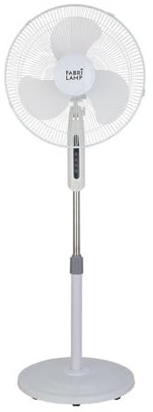 Ventilador De Pie Etesio Blanco 3 Velocides 40w Oscilante 3 Aspas blancas Regx43x40 Cm