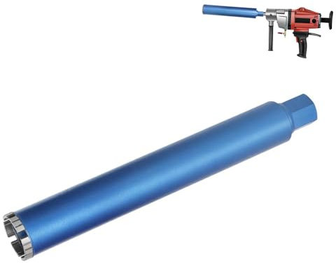 Diamantbohrkrone mit 10mm Turbosegment | 1 ¼ UNC Aufnahme | Nutzlänge 415 mm | Ø 52 mm | 5 Segmente, Diamant Kernbohrkrone für Kernbohrgeräte, Nassbohrkrone Trockenbohrkrone für Beton