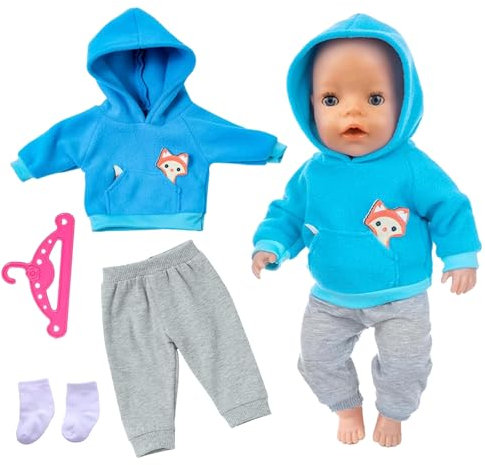 Zonoori Puppenkleidung 35-43 cm Set, Hoodie Puppenkleider 43 cm, Puppen Kleidung