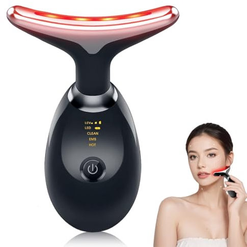 1 pièce Appareil Anti Rides Visage, Appareil de Beauté facial anti-rides à 45 °C avec 7 Modes Massage Visage, USB Rechargeable Appareil Masseur Facial, pour Améliorer,Resserrer et Lisser La Peau