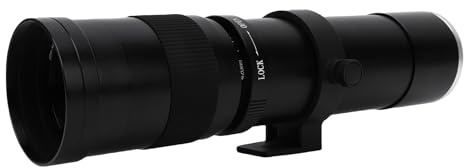 Zunate 420 Till 800 Mm Telezoomobjektiv, Manuell Fokus F8.3 Aperture Optical Glass Lens, All Metal Design, för E Mount Mirrorless Camera (Svart)