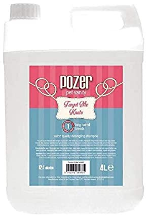 Pozer Forget Me Knots Dog Shampoo - Detangling Shampoo for Dogs - Effectively Removes Knots & Tangles - Designed for Medium & Long Coated Breeds - Helps to Detangle & Leaves a Smooth Coat, 4 Litre