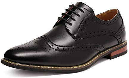 Bruno Marc Mens Dress Oxfords Shoes, Men's Lace-ups Ghillie Brogues Formal Shoes, Men in Smart Casual, Wedding, Boss, Work, Business,Size 13,Black,Prince-3