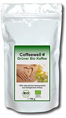Coffeewell Grüner Bio Kaffee - Café biologique vert (700g) - pour les lavements au café - certifié GMP