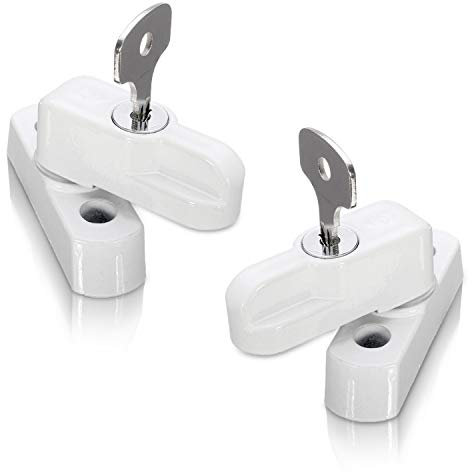 XFORT Confezione Da 2 - Serrature Per Porte e Finestre Per Finestre e Porte In Pvc, Bulloni Di Bloccaggio Di Sicurezza Per Porte, Serrature Per Porte e Finestre In Pvc