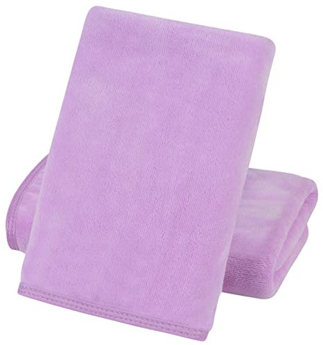 KinHwa Mikrofaser Handtuch 2er Set | Weiche und leichte Microfaser Handtücher, Mikrofaser Badetuch, Super saugfähiges Sporthandtuch| 40cm x 76cm | Reisehandtuch Schnelltrocknend & fusselfrei | Violett