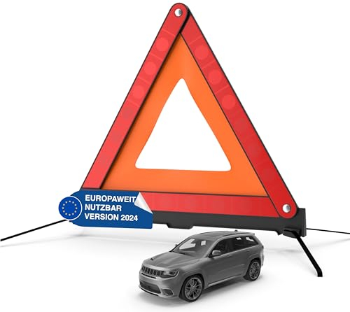 TK Gruppe Timo Klingler 3X KFZ Warndreieck Notfalldreieck rot, Dreieck Autozubehör Pannendreieck Auto Triangle - für Unfall & Pannen