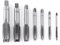 Juego de herramientas para roscar, 7 piezas de rosca métrica de acero para roscar M3, M4, M5, M6, M8, M10, M12