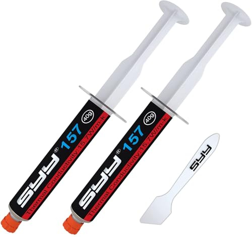 SYY Pasta Térmica, 80g Thermal Paste Nueva actualización Fácil de aplicar de CPU para IC/Procesador/CPU/Todos los Enfriadores con Material de Interfaz Térmica