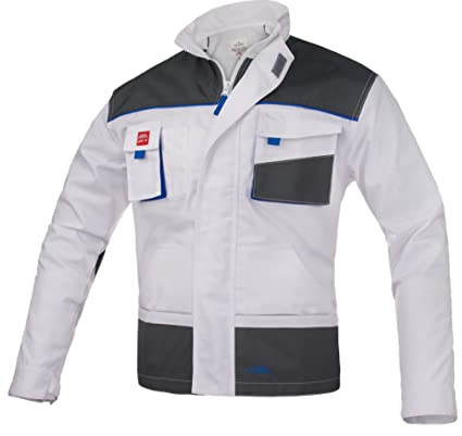 SAFETY ART.MAS Arbeitsjacke, Berufsjacke, KFZ, Montagejacke, Jacke Classic, Weiß, 270 g/m2 (48)