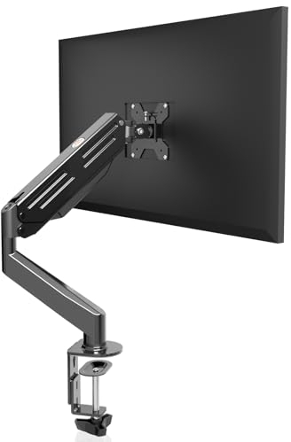Bracwiser Monitor Halterung 1 Monitor für 17-27 Zoll Bildschirme, Höhenverstellbar Monitor Arm bis zu 6 kg, Neigbar Schwenkbar Drehungbar Monitor Stand VESA75/100mm Gasfeder PC Monitor Halterung MD82