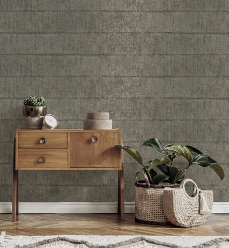 GAULAN 681857 - Papel pintado vinílico ecológico imitación tela de lino natural con textura para pared salón cocina baño dormitorio pasillo - Rollo de 10 m x 0,52 m