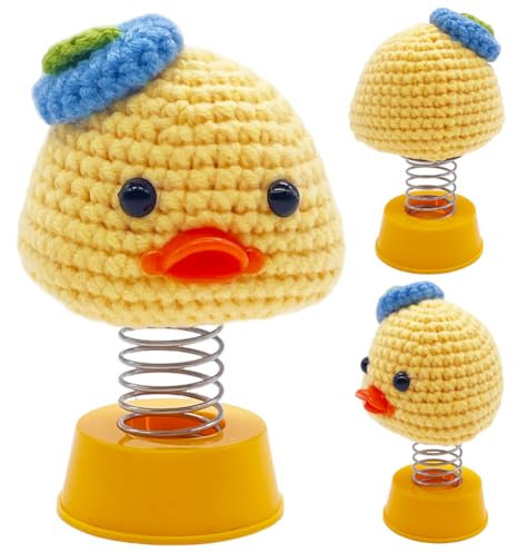 SYTTNUM Solarfigur Wackelkopf Figur, Auto Dekoration Ente, Wackelkopf-Figur Solarbetriebenes Autos Spielzeug Innenraum Zubehör Dekofigur Für Fensterbank,Büro,Schreibtisch Kinderspielzeug