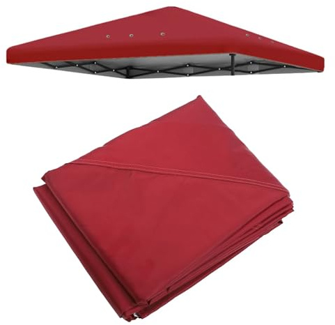 lyrlody Tonnelle 3x3m, Toit de Remplacement pour Tonnelle de Jardin, Tonnelle Pliante étanche, étanche, Stable, pour Cadre D'auvent, Garden Party en Plein Air, 4 Coins (Bourgogne)