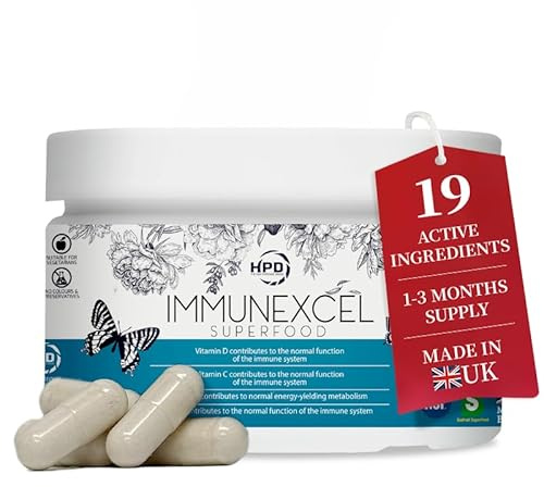 Immune Support 19-in-1 Capsules(90) – Colostrum, Reishi, Elderberry, Probiotics, Propolis, Vitamin C D Zinc – Gut Health, Allergy Relief & Immunity Booster by HPD | All Age, Gluten Free